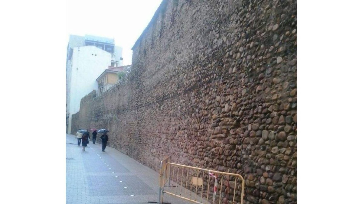 Detalle de la Cerca donde ha habido desprendimientos