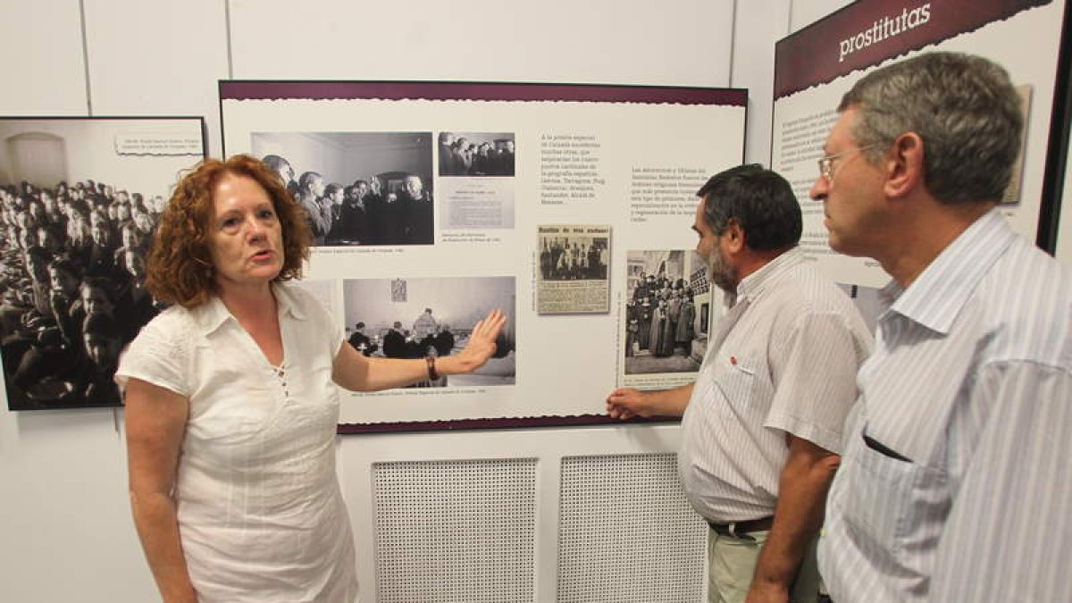 Eloína Terrón, durante la inauguración de la muestra.