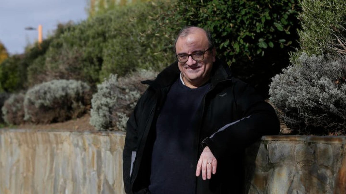Antonio Turiel, este lunes en León donde impartió una nueva conferencia sobre el futuro de la energía. FERNANDO OTERO