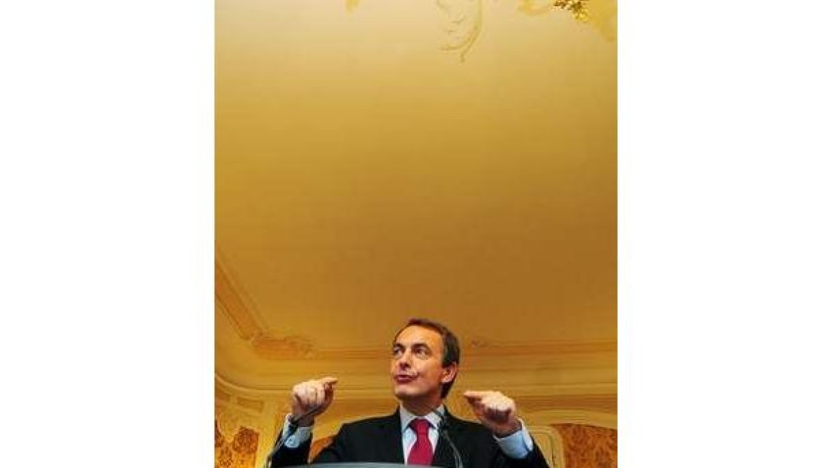 Zapatero, esta semana en su viaje a Bratislava.