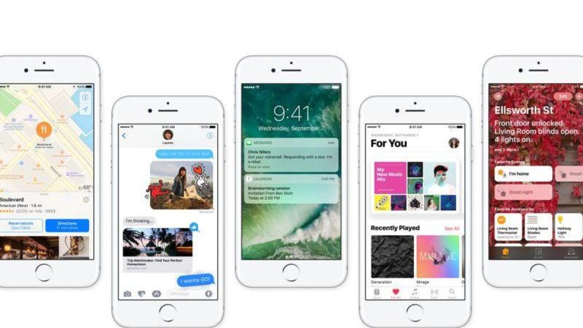 El nuevo iOS 10 de Apple para iPhone y iPad.