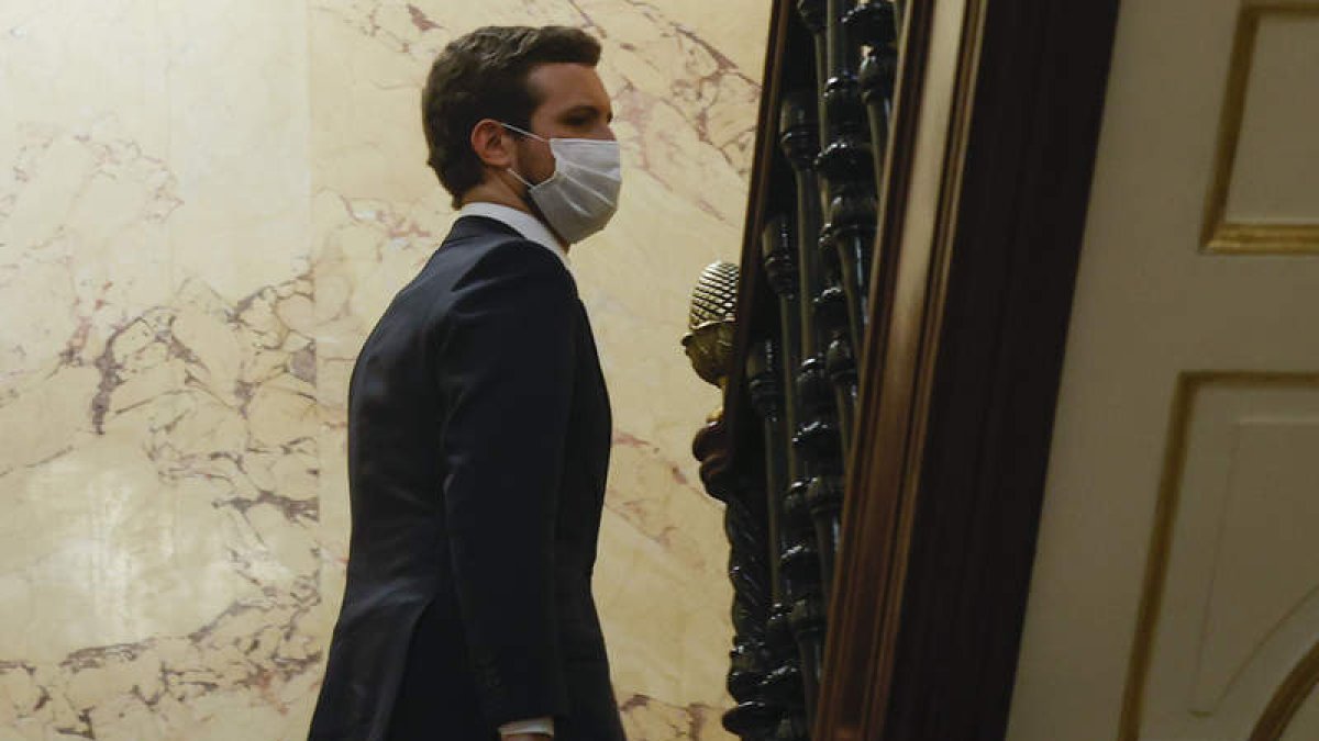 Pablo Casado abandona el Congreso. CHEMA MOYA