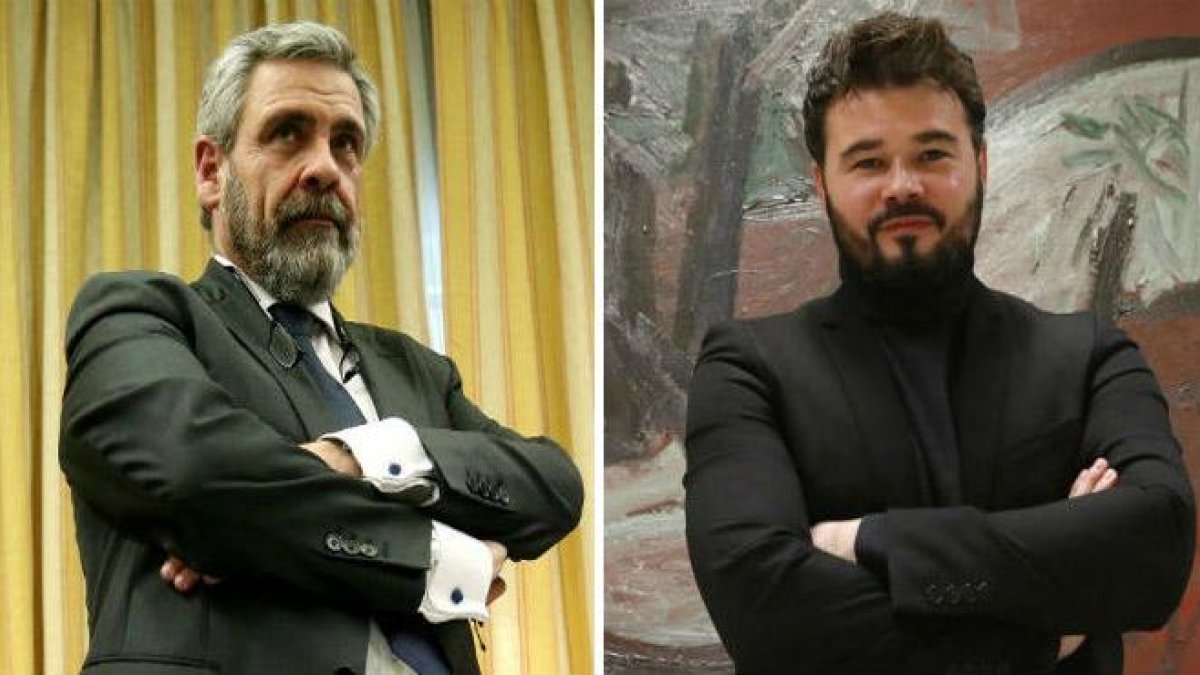 Rufián a De Alfonso: 'Hasta pronto ganster, nos vemos en el infierno'.