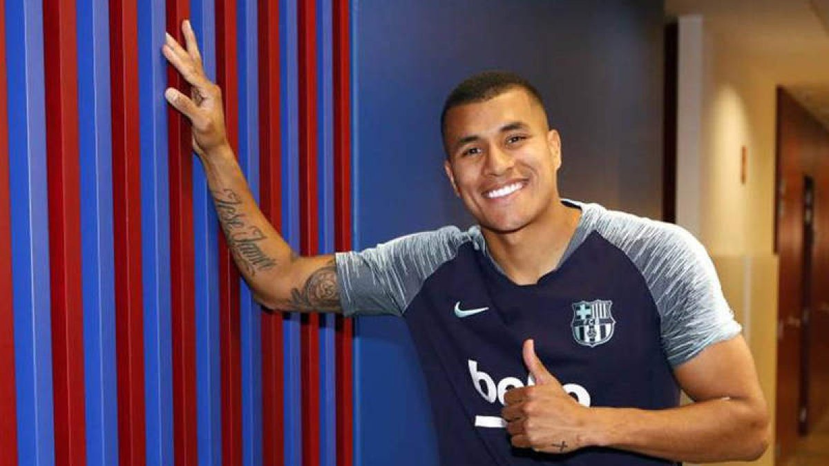 El central colombiano Jeison Murillo jugará en el Barcelona hasta final de temporada. FCB
