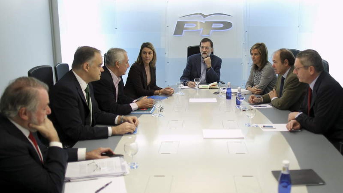 Mariano Rajoy presidió ayer la reunión del comité de dirección del partido.