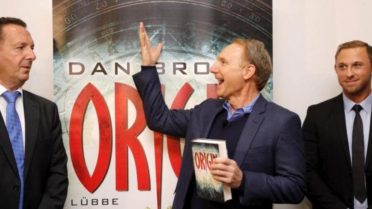 Dan Brown, en la presentación de Origen en la Feria del Libro de Fráncfort.