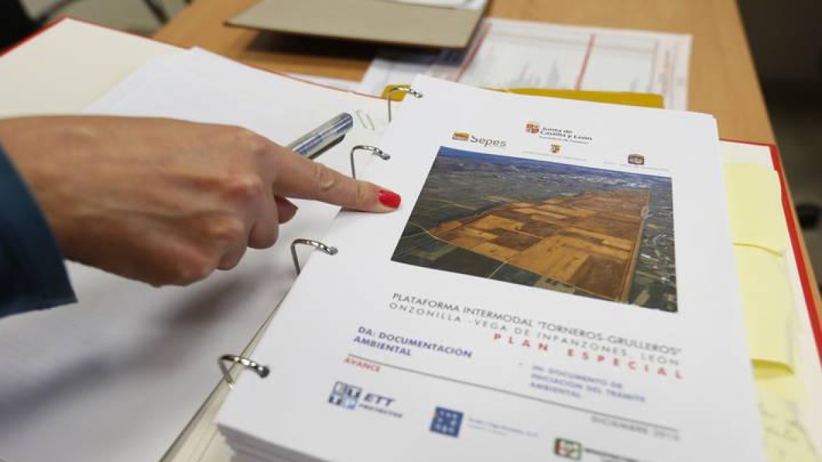Reproducción del plano del proyecto logístico de Torneros