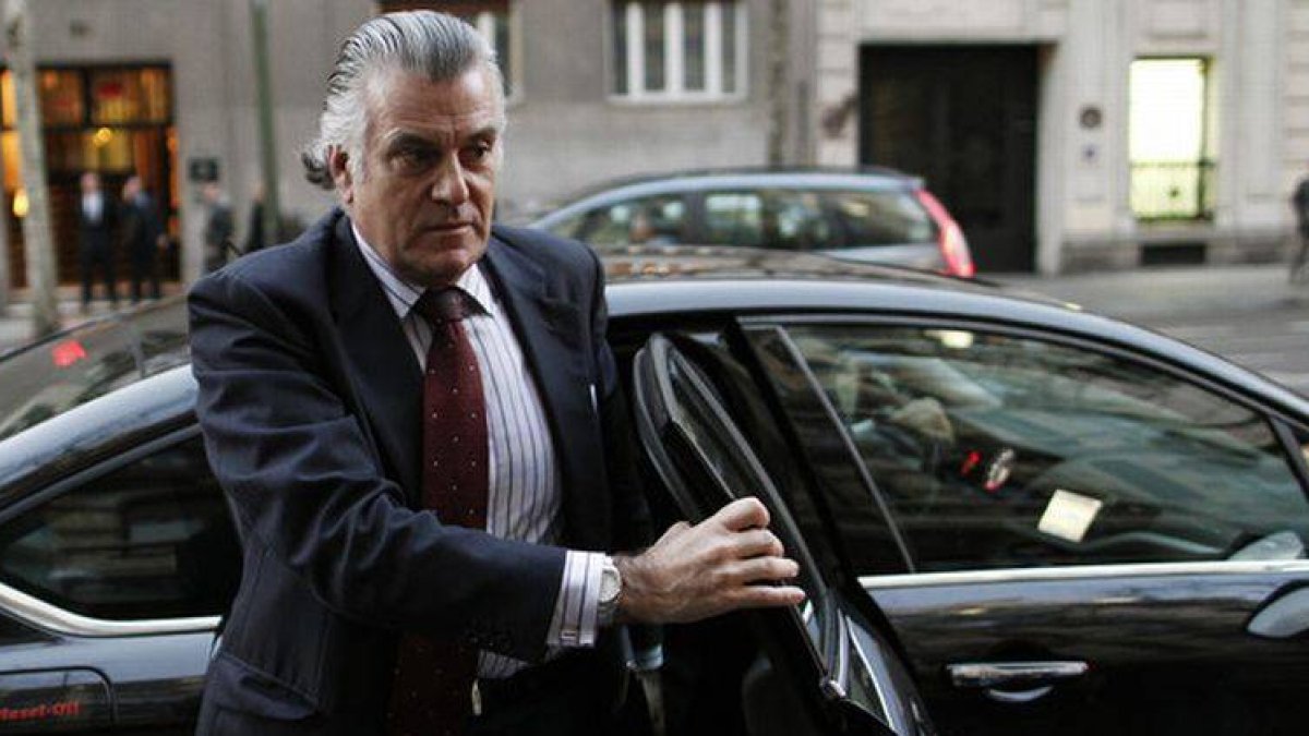 Luis Bárcenas llega a la Audiencia Nacional, en febrero del 2013.