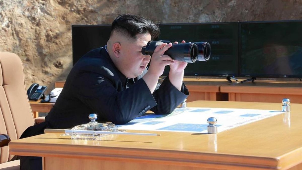El líder norcoreano Kim Jong-un el pasado mes de julio durante el lanzamiento de un misil intercontinental.