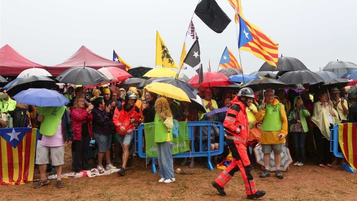 Acto de ANC y Òmnium en Lledoners en recuerdo de las víctimas del 17-A.
