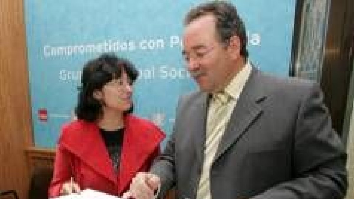 Ángela Marqués y González Saavedra, ayer antes de la rueda de prensa