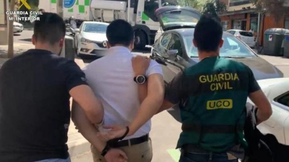 El berciano Lupín, el día que fue detenico. GUARDIA CIVIL
