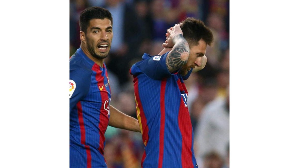 Los dos goles de Messi no sirvieron al Barcelona para conquistar la liga. ALEJANDRO GARCÍA