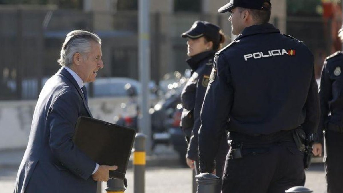 Blesa a su llegada este viernes a la Audiencia Nacional.