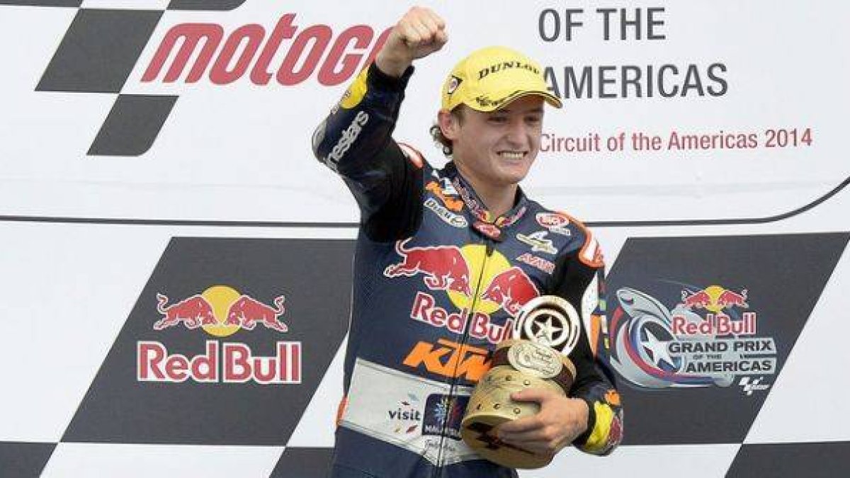 Jack Miller, en los más alto del podio del GP de EEUU de Moto3.