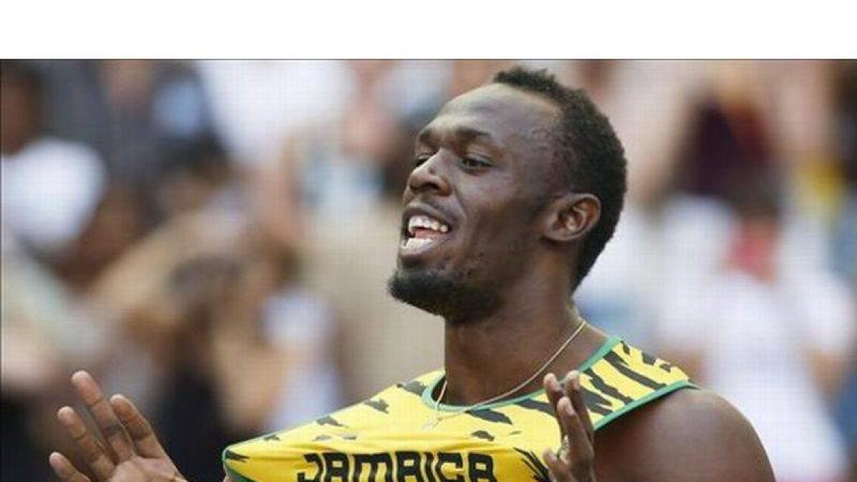 Bolt, tras recuperar su cetro mundial en Moscú.