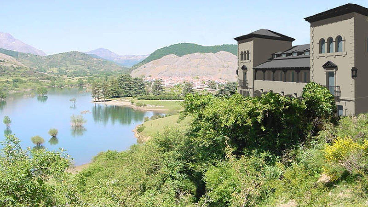 Recreación del lugar donde se reconstruirá el palacio.