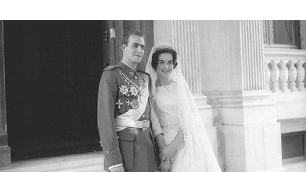 Los Reyes de España, el día de su boda.