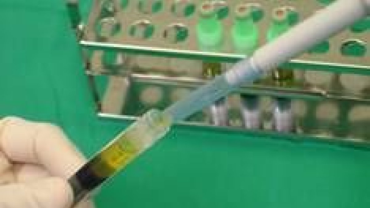 Un especialista trabaja en el laboratorio en la nueva técnica