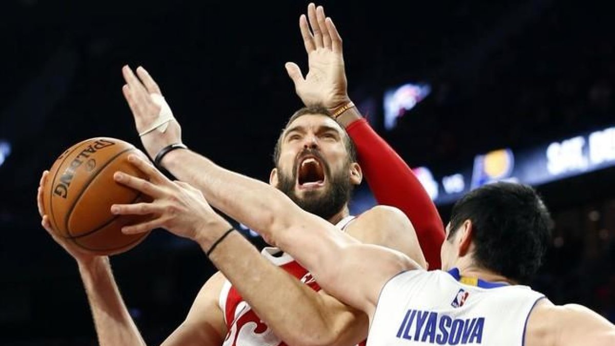 Marc Gasol,en plena acción.