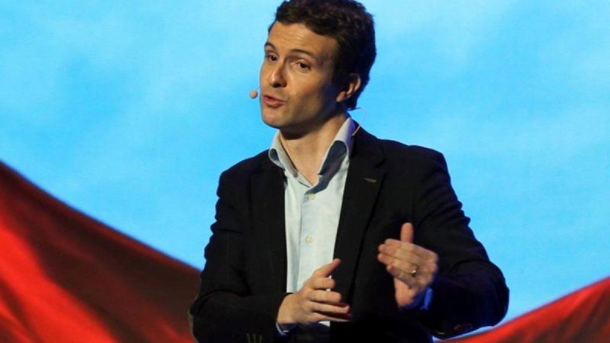 Pablo Casado, durante el acto del PP en Granada.