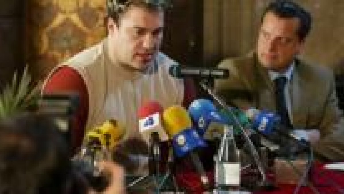 Manuel Martínez y Mario Amilivia durante la presentación de la candidatura la pasada semana