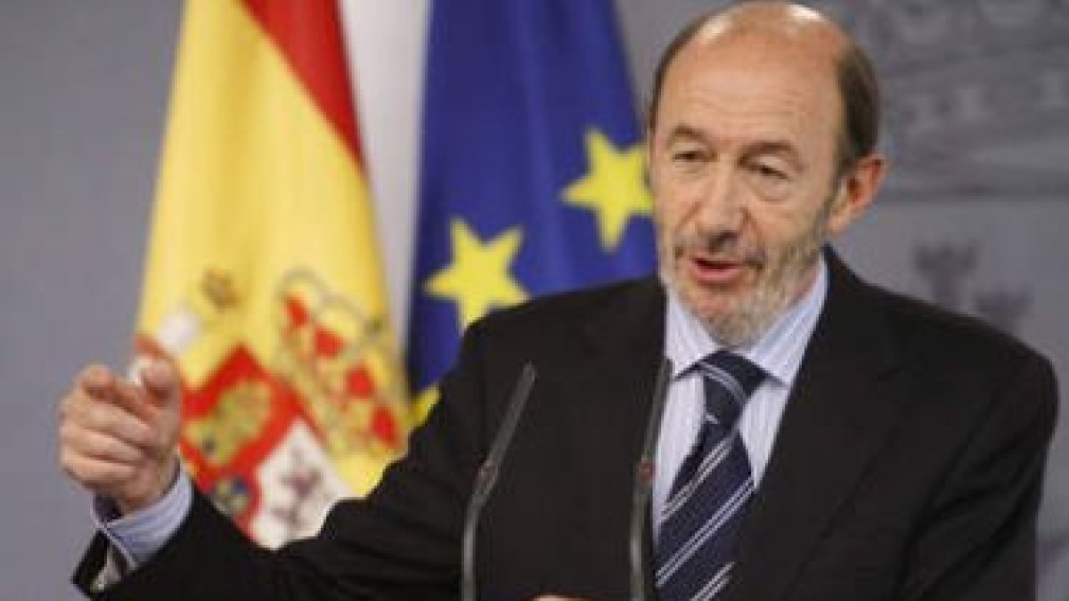 El vicepresidente primero del Gobierno, Alfredo Pérez Rubalcaba.