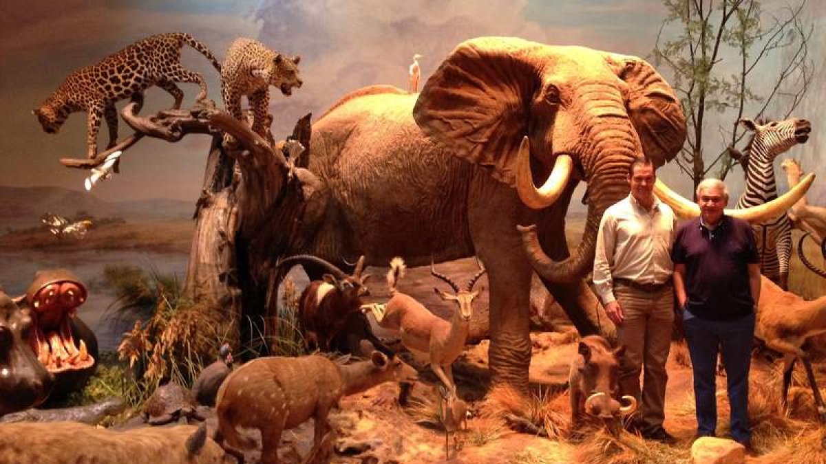 ALfonso de Borbón en el Museo de la Fauna Salvaje
