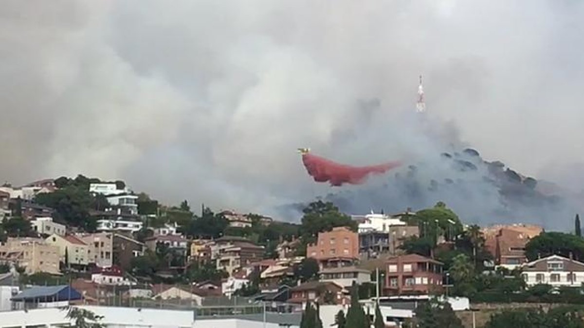 Segundo incendio en pocos dias en Collserola.