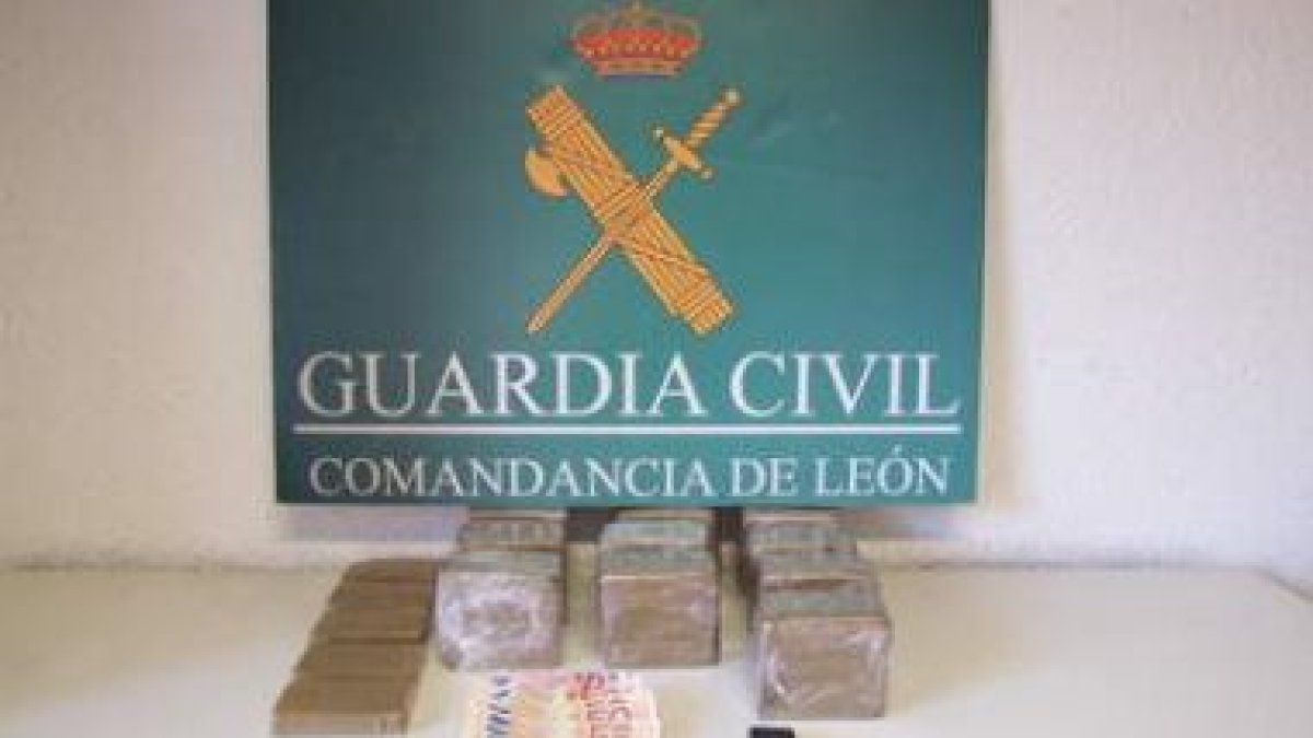 Aspecto del material decomisado en la actuación de la Guardia Civil