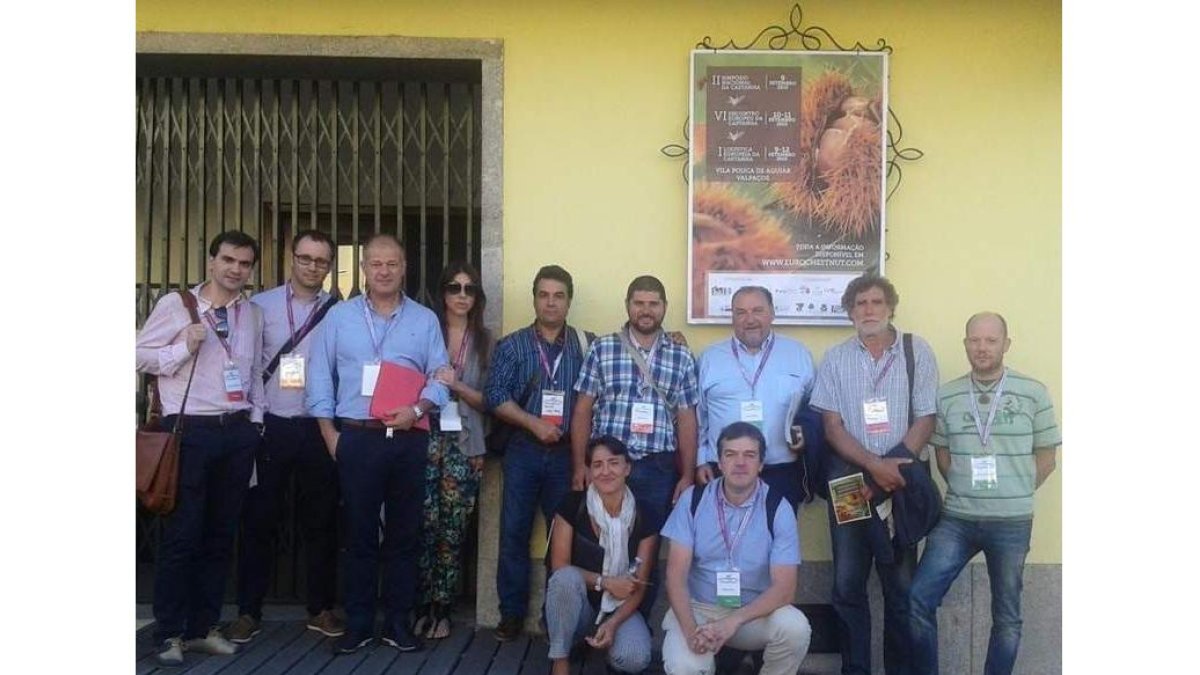 Representantes bercianos entre los participantes del Encuentro Europeo de la Castaña.
