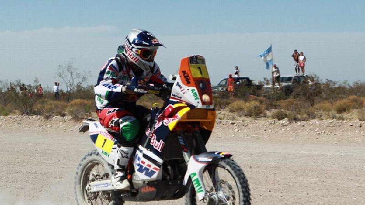 Marc Coma, durante la segunda etapa del Dakar 2012.