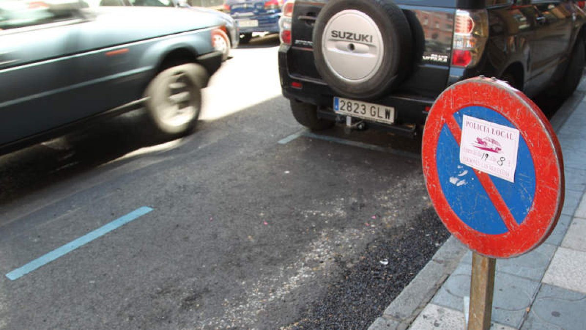 Parche de la calle Alfonso V realizado la semana pasada.