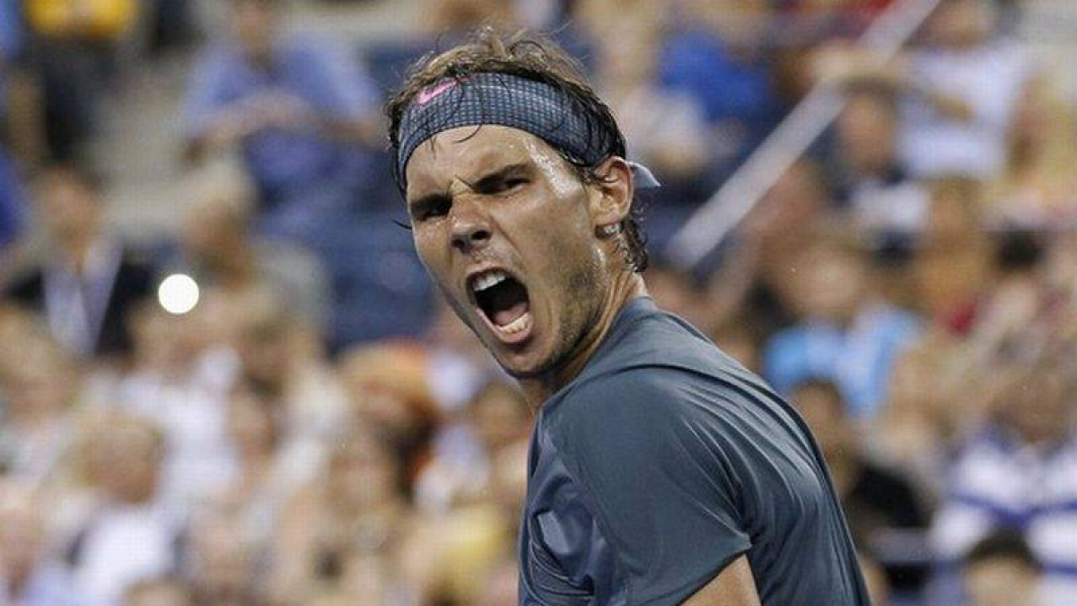 Rafael Nadal, durante su partido contra el alemán Philipp Kohlschreiber, este lunes en el Abierto de EEUU que se desarrolla en Nueva York.