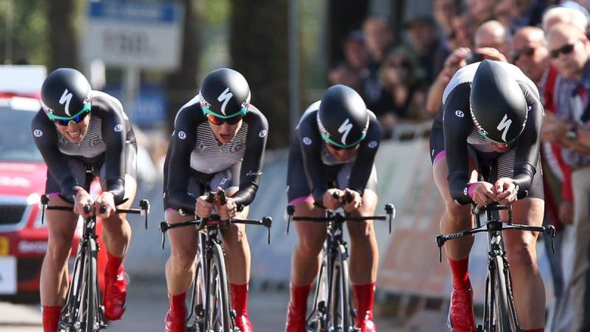 Contrarreloj por equipos en el Mundial de Valkenburg.
