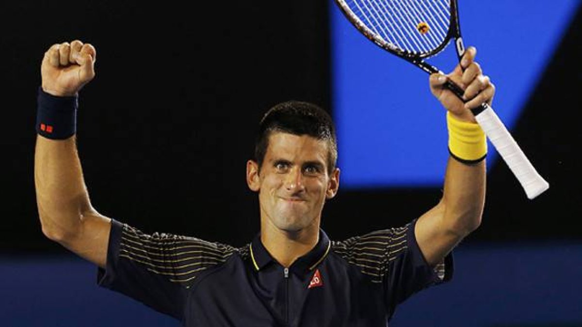 Djokovic, tras vencer a Ferrer en las semifinales del Abierto de Australia.