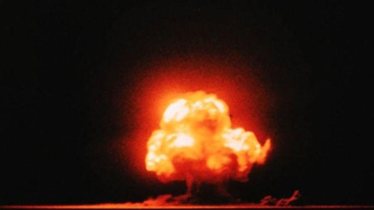 Explosión de la bomba nuclear Trinity.
