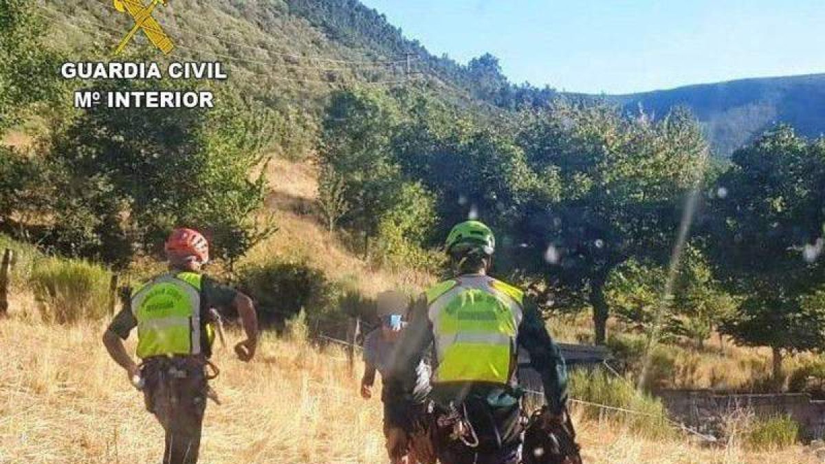 Un momento del rescate el pasado sábado. GREIM