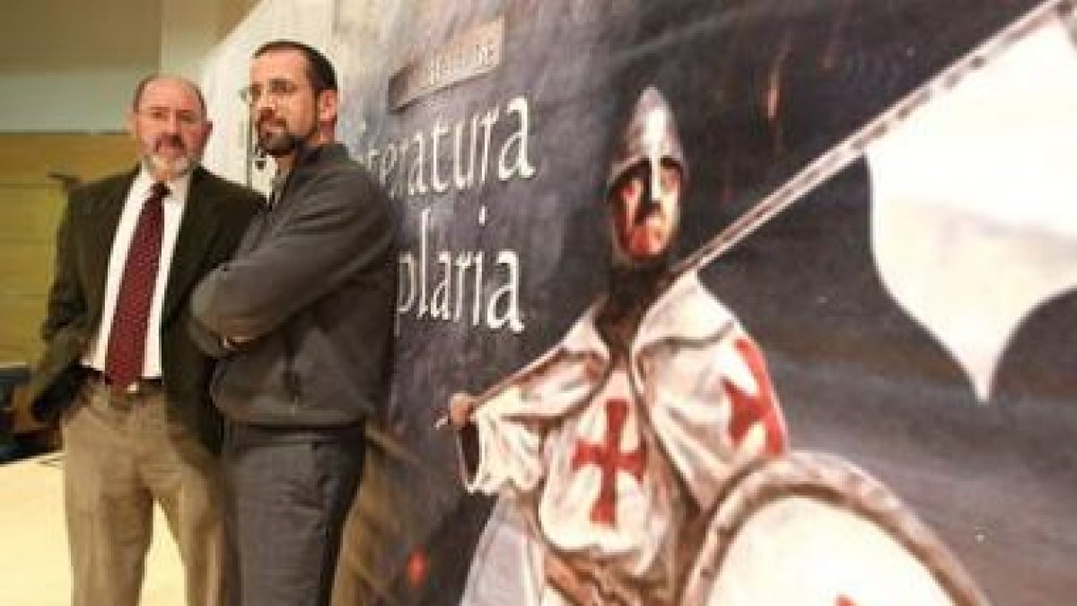 El historiador José Antonio Balboa y el lingüista y académico gallego, Henríque Monteagudo.
