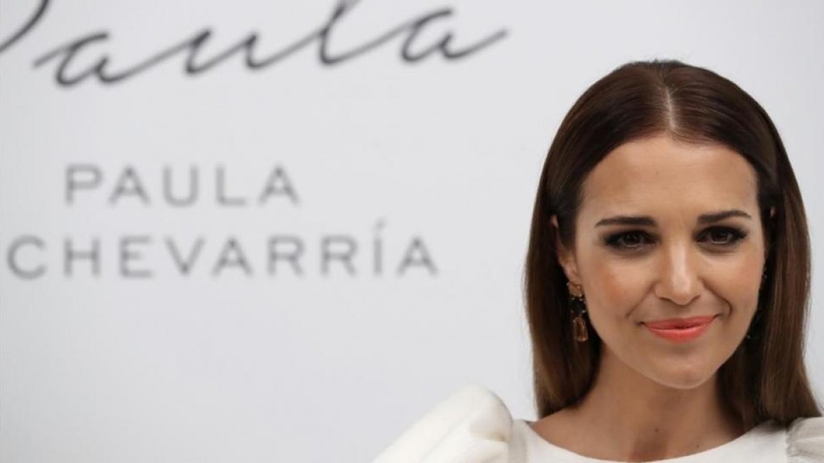 Paula Echevarria posa durante la presentacion de su nuevo perfume, este miércoles, en Madrid.