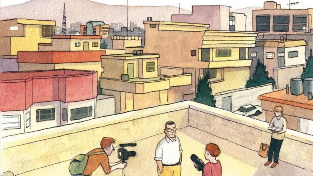 Fragmento de la portada del cómic de Sarah Glidden 'Oscuridades programadas'.