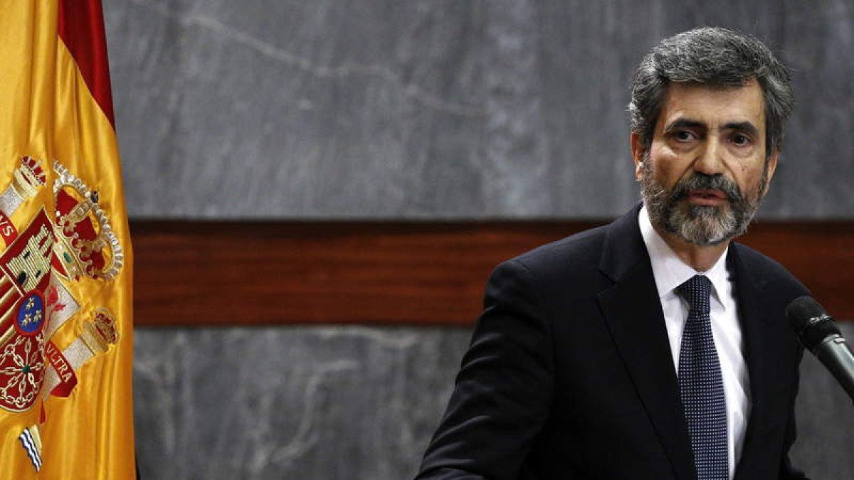 Carlos Lesmes durante su comparecencia de ayer.