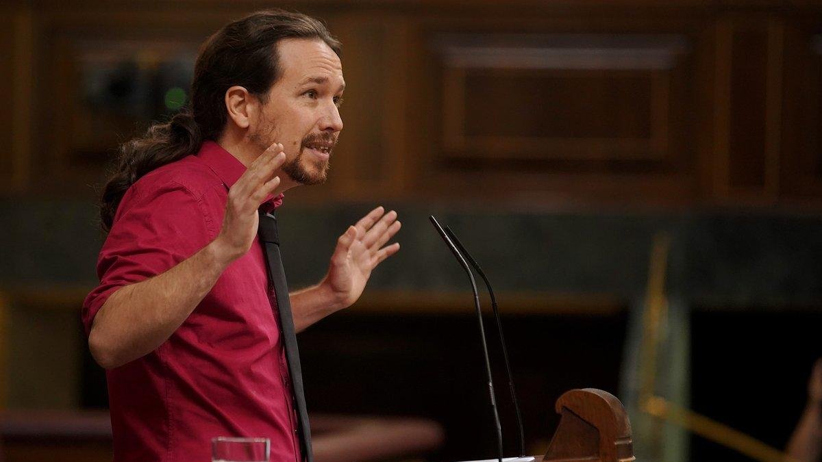 Pablo Iglesias, durante una rueda de prensa.
