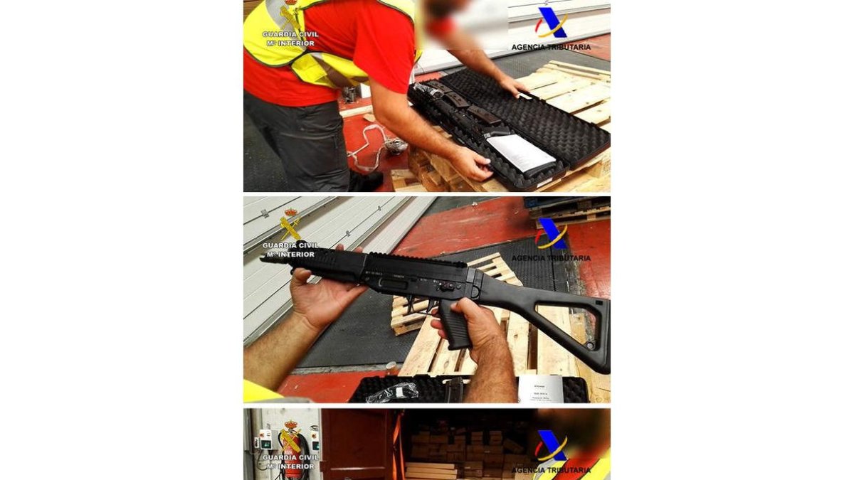 Imágenes facilitadas por la Guardia Civil de parte del material. EFE