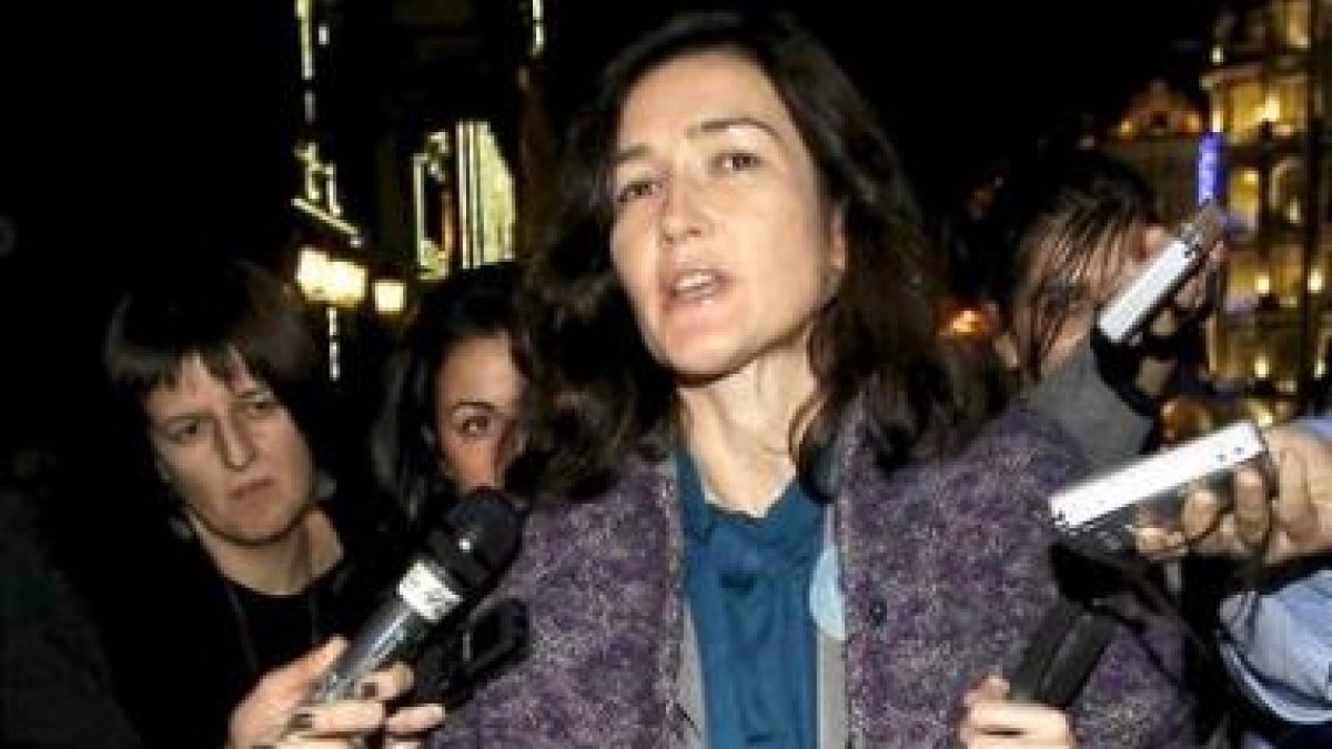 Ángeles González Sinde después de que su ley fracasara en el Congreso de los Diputados.
