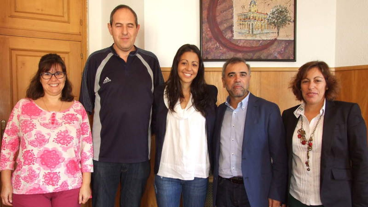 Raquel Carbajo, junto a Palazuelo, Salgado, Del Río y González.