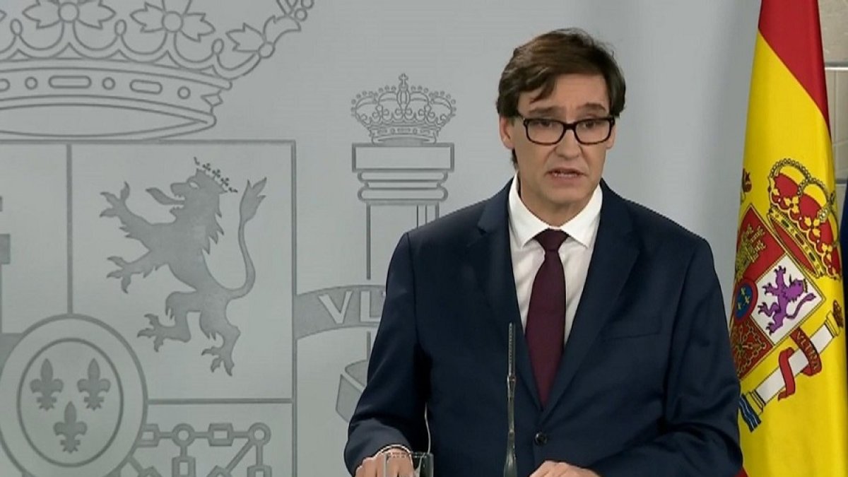 El ministro de Sanidad, Salvador Illa en la rueda posterior al Consejo de Ministros. EFE MONCLOA