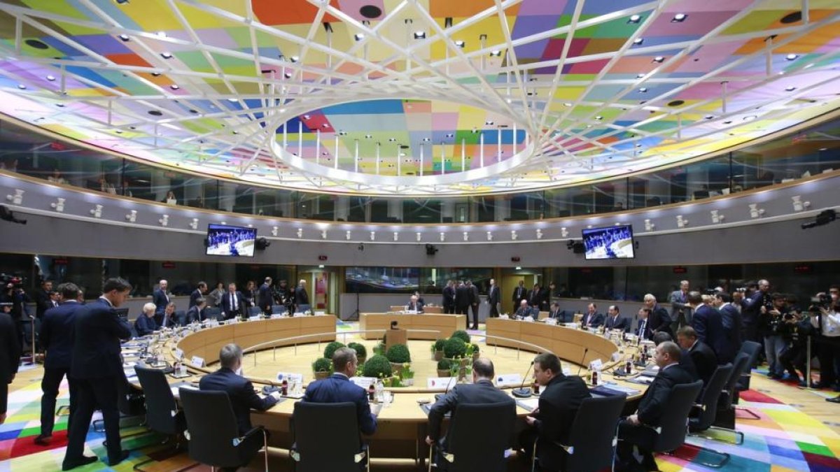 Los líderes de la Unión Europea (UE), reunidos durante el segundo día de la cumbre de primavera celebrada el pasado mes de marzo en Bruselas.