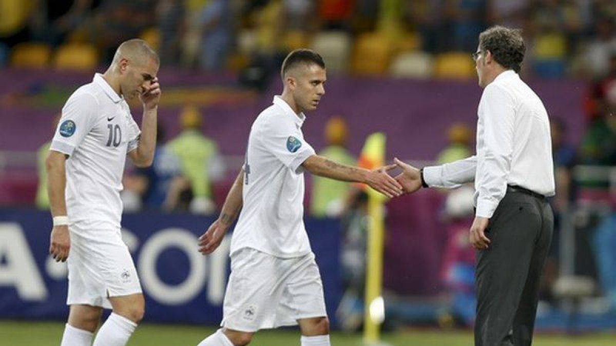 Blanc junto a Benzema.