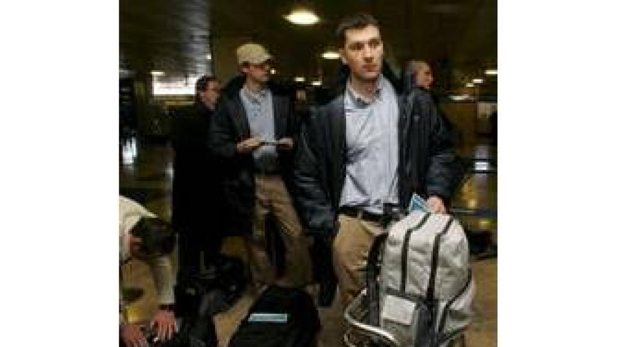 Petar Metlicic y Marko Curuvija en el anterior viaje europeo que enfrentó al Ademar con el Hamburgo